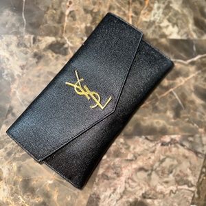 Uptown Medium YSL Monogram Grain de Poudre Pouch Bag